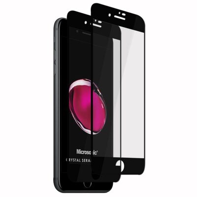 Microsonic Apple iPhone 8 Crystal Seramik Nano Ekran Koruyucu Siyah (2 Adet)