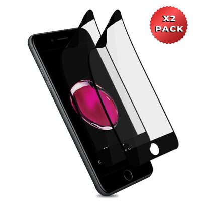 Microsonic Apple iPhone 8 Crystal Seramik Nano Ekran Koruyucu Siyah (2 Adet)