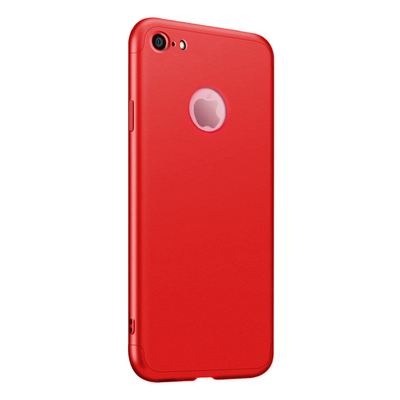 Microsonic Apple iPhone 8 Kılıf Double Dip 360 Protective AYS Kırmızı