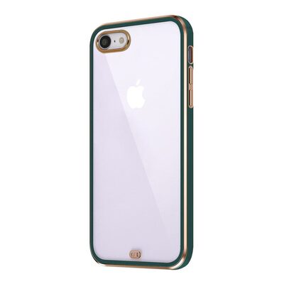 Microsonic Apple iPhone 8 Kılıf Laser Plated Soft Koyu Yeşil