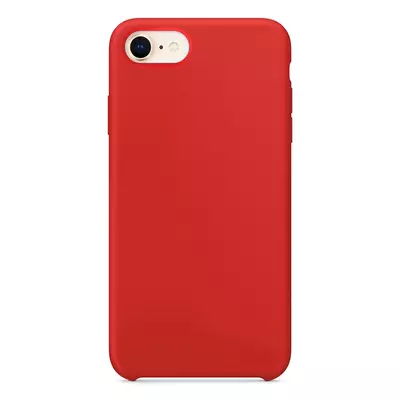 Microsonic Apple iPhone 8 Kılıf Liquid Lansman Silikon Kırmızı