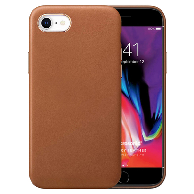 Microsonic Apple iPhone 8 Kılıf Luxury Leather Kahverengi