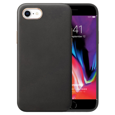 Microsonic Apple iPhone 8 Kılıf Luxury Leather Siyah