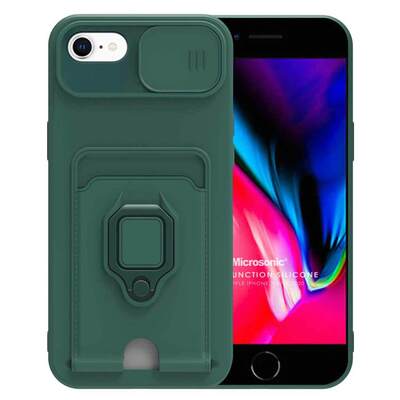 Microsonic Apple iPhone 8 Kılıf Multifunction Silicone Yeşil