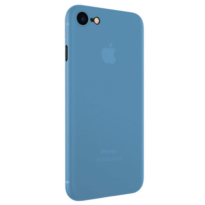 Microsonic Apple iPhone 8 Kılıf Peipe Matte Silicone Mavi