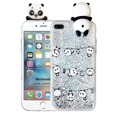 Microsonic Apple iPhone 8 Plus Kılıf Cute Cartoon Panda