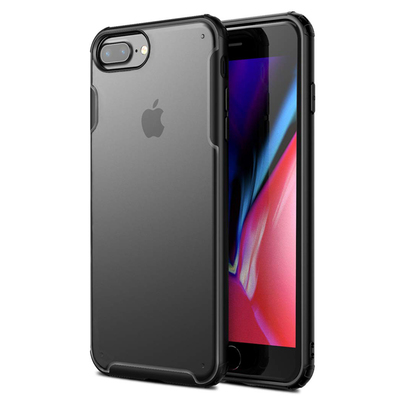 Microsonic Apple iPhone 8 Plus Kılıf Frosted Frame Siyah