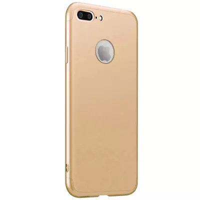 Microsonic Apple iPhone 8 Plus Kılıf Double Dip 360 Protective Gold