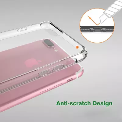 Microsonic Apple iPhone 8 Plus Kılıf Kristal Şeffaf