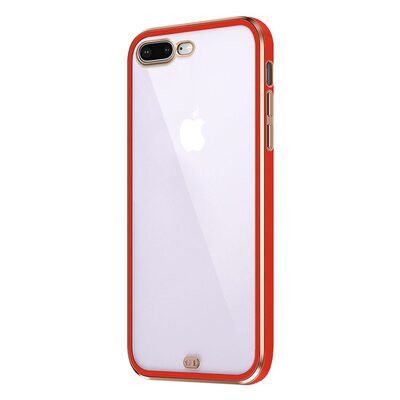 Microsonic Apple iPhone 8 Plus Kılıf Laser Plated Soft Kırmızı