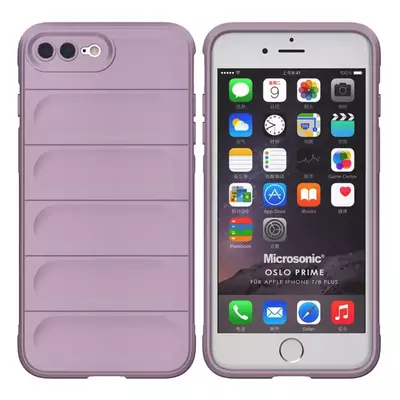 Microsonic Apple iPhone 8 Plus Kılıf Oslo Prime Lila