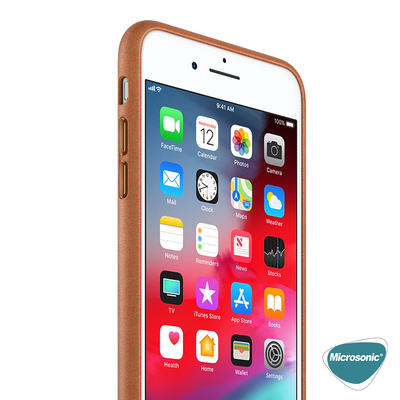 Microsonic Apple iPhone 8 Plus Kılıf Luxury Leather Rose Gold