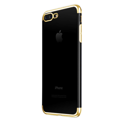 Microsonic Apple iPhone 8 Plus Kılıf Skyfall Transparent Clear Gold