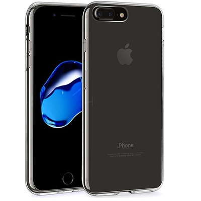 Microsonic Apple iPhone 8 Plus Kılıf Transparent Soft Beyaz