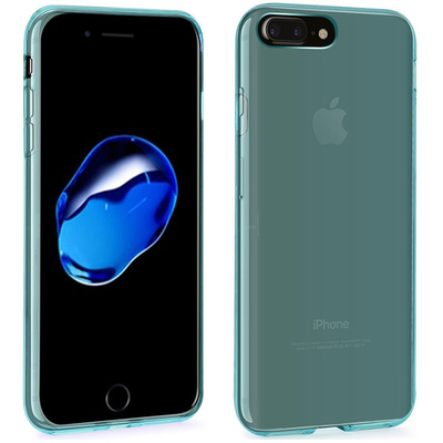 Microsonic Apple iPhone 8 Plus Kılıf Transparent Soft Mavi