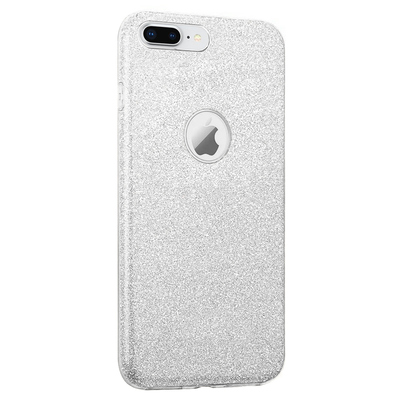 Microsonic Apple iPhone 8 Plus Kılıf Sparkle Shiny Gümüş
