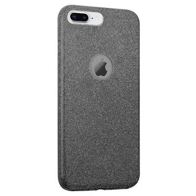 Microsonic Apple iPhone 8 Plus Kılıf Sparkle Shiny Siyah