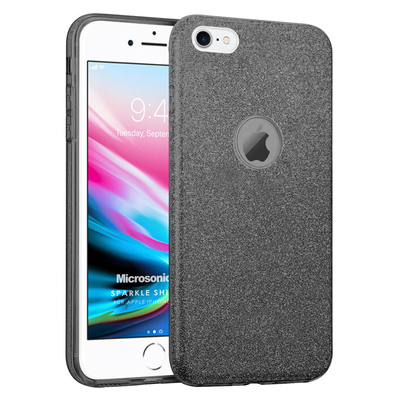 Microsonic Apple iPhone 8 Kılıf Sparkle Shiny Siyah