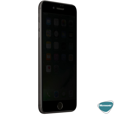 Microsonic Apple iPhone SE 2020 Invisible Privacy Kavisli Ekran Koruyucu Siyah