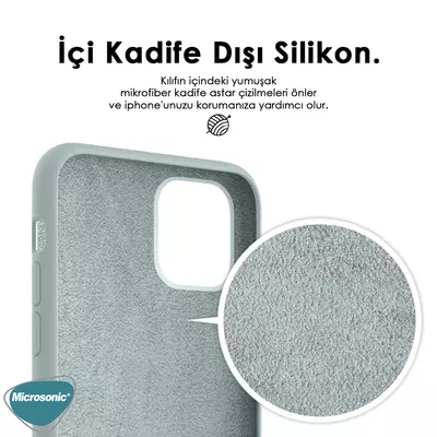 Microsonic Apple iPhone SE 2020 Kılıf Liquid Lansman Silikon Kantaron Mavisi