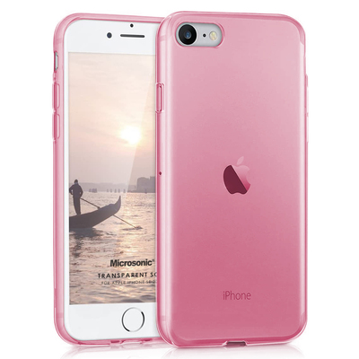 Microsonic Apple iPhone SE 2020 Kılıf Transparent Soft Pembe