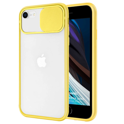 Microsonic Apple iPhone SE 2020 Kılıf Slide Camera Lens Protection Sarı