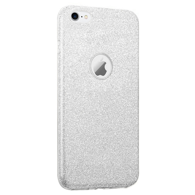 Microsonic Apple iPhone SE 2020 Kılıf Sparkle Shiny Gümüş