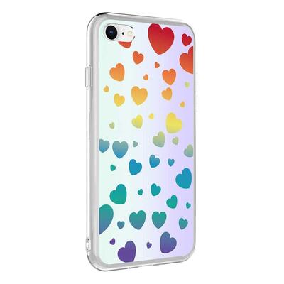 Microsonic Apple iPhone SE 2022 Braille Feel Desenli Kılıf Heart