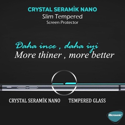 Microsonic Apple iPhone SE 2022 Crystal Seramik Nano Ekran Koruyucu Beyaz (2 Adet)