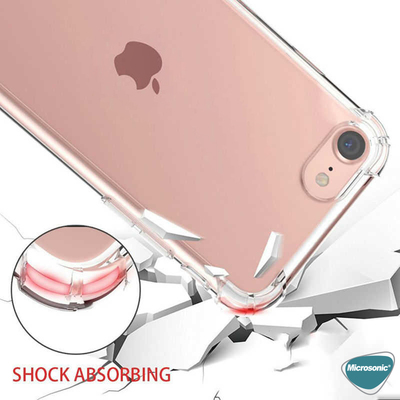 Microsonic Apple iPhone SE 2022 Kılıf Anti Shock Silikon Şeffaf