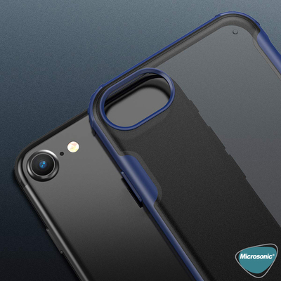 Microsonic Apple iPhone SE 2022 Kılıf Frosted Frame Siyah
