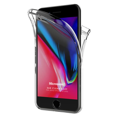 Microsonic Apple iPhone SE 2022 Kılıf Komple Gövde Koruyucu Silikon Şeffaf