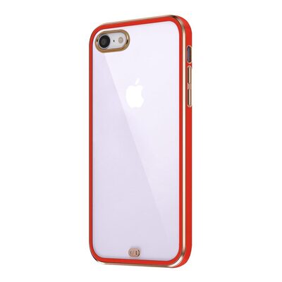Microsonic Apple iPhone SE 2022 Kılıf Laser Plated Soft Kırmızı