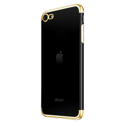 Microsonic Apple iPhone SE 2022 Kılıf Skyfall Transparent Clear Gold