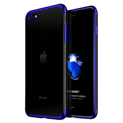 Microsonic Apple iPhone SE 2022 Kılıf Skyfall Transparent Clear Mavi