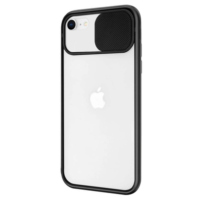 Microsonic Apple iPhone SE 2022 Kılıf Slide Camera Lens Protection Siyah