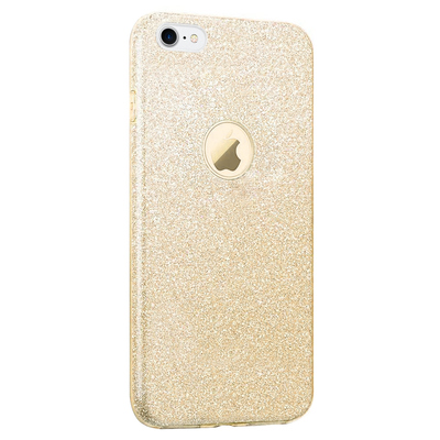 Microsonic Apple iPhone SE 2022 Kılıf Sparkle Shiny Gold