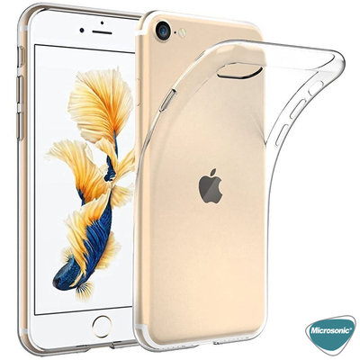 Microsonic Apple iPhone SE 2022 Kılıf Transparent Soft Pembe