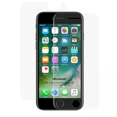 Microsonic Apple iPhone SE 2022 Ön + Arka Kavisler Dahil Tam Ekran Kaplayıcı Film