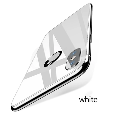 Microsonic Apple iPhone X Arka Tam Kaplayan Temperli Cam Koruyucu Beyaz