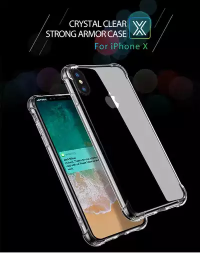 Microsonic Apple iPhone X Kılıf Anti Shock Silikon Şeffaf