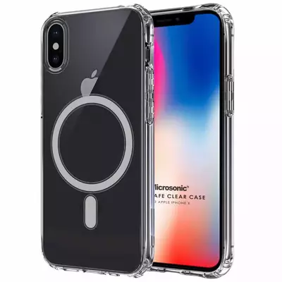 Microsonic Apple iPhone X Kılıf MagSafe Clear Soft Şeffaf