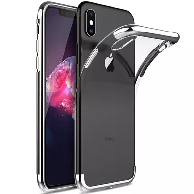 Microsonic Apple iPhone X Kılıf Skyfall Transparent Clear Gümüş