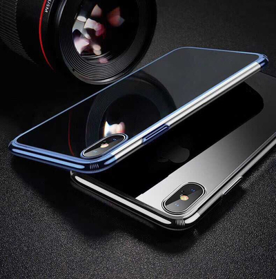 Microsonic Apple iPhone X Kılıf Skyfall Transparent Clear Siyah