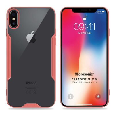 Microsonic Apple iPhone X Kılıf Paradise Glow Pembe