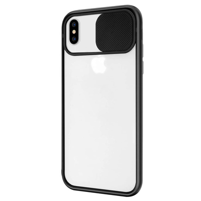 Microsonic Apple iPhone X Kılıf Slide Camera Lens Protection Siyah