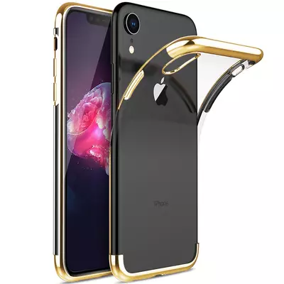 Microsonic Apple iPhone XR (6.1'') Kılıf Skyfall Transparent Clear Gold