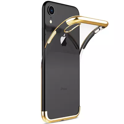 Microsonic Apple iPhone XR (6.1'') Kılıf Skyfall Transparent Clear Gold