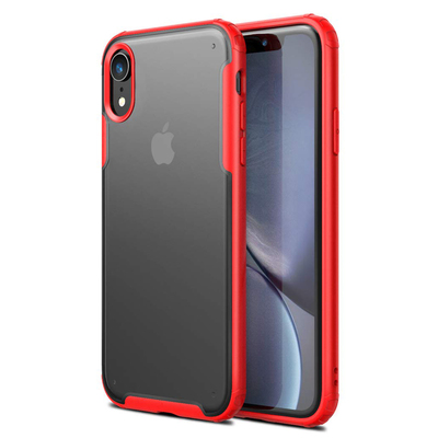 Microsonic Apple iPhone XR Kılıf Frosted Frame Kırmızı