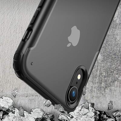 Microsonic Apple iPhone XR Kılıf Frosted Frame Siyah
